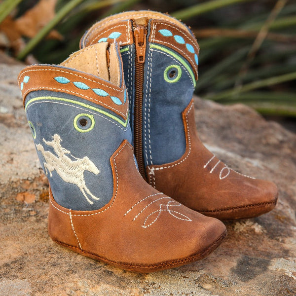 Syd | Bucking Horse Cowboy Baby Boot | Green
