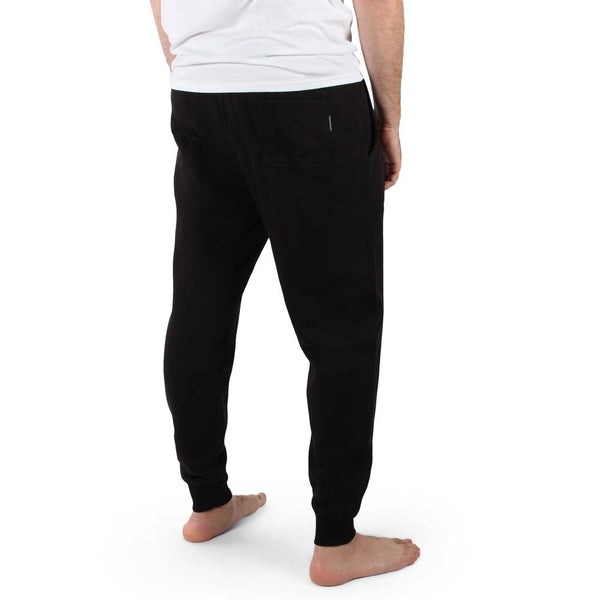 Texas Mens Trackpants - Black with White Print