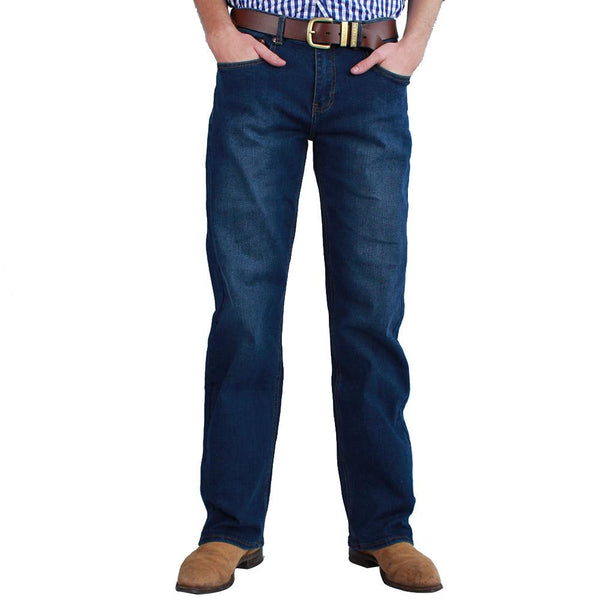 Ringers Western | Sturt Mens Classic Fit Jean Relaxed Leg Mid Blue