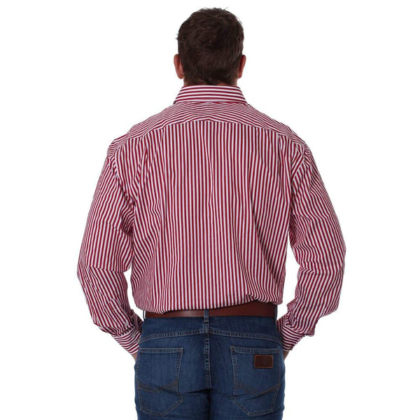 Ringers Western | Caulfield Mens Semi Fitted Stripe Shirt Red Stripe