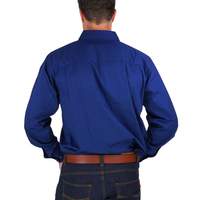 RINGERS WESTERN | King River Half button Work Shirt | Steel Blue