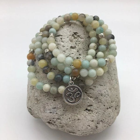 Amazonite Stone Bracelet with Charm